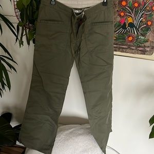 The north face. Green pants